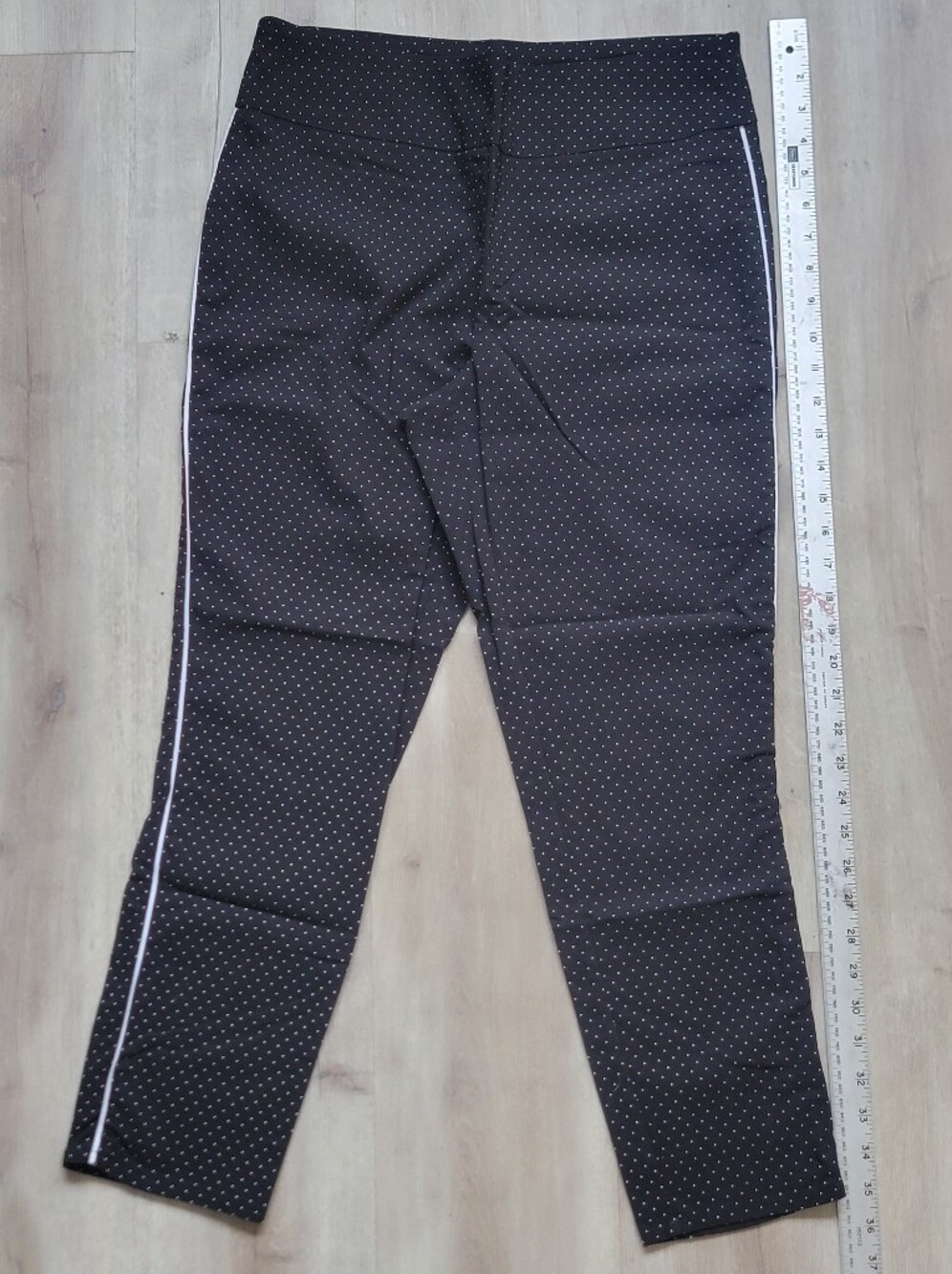Marie Claire Polka Dot Tuxedo Stripe Ankle Pants - 11